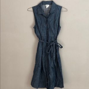 Motherhood Maternity Chambray Buttondown Dress, M
